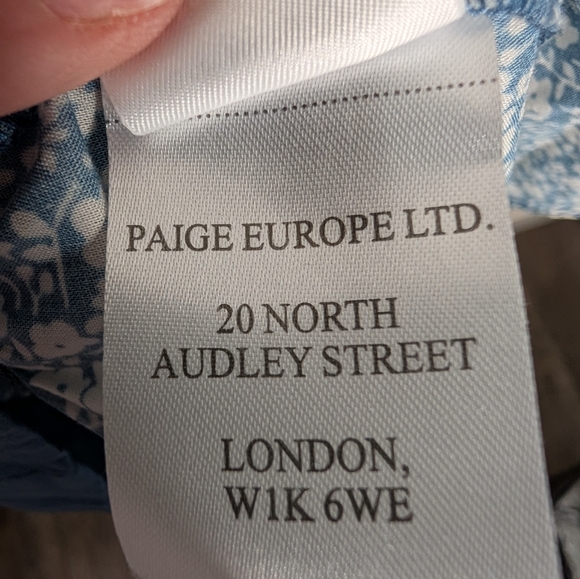 PAIGE Blue and White Floral Midi Dress - Picture 7 of 8